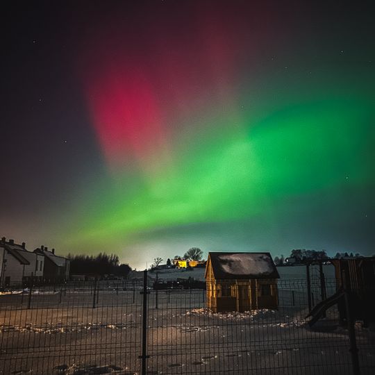 zorza polarna, Pępowo 2026