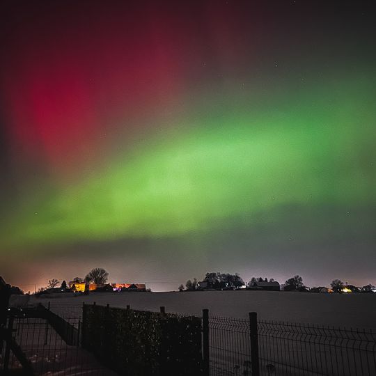 zorza polarna, Pępowo 2026