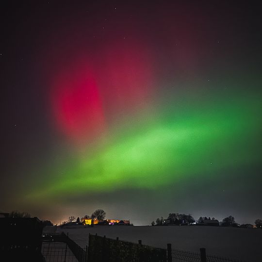 zorza polarna, Pępowo 2026