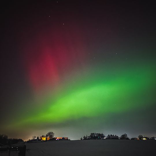 zorza polarna, Pępowo 2026