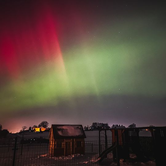 zorza polarna, Pępowo 2026