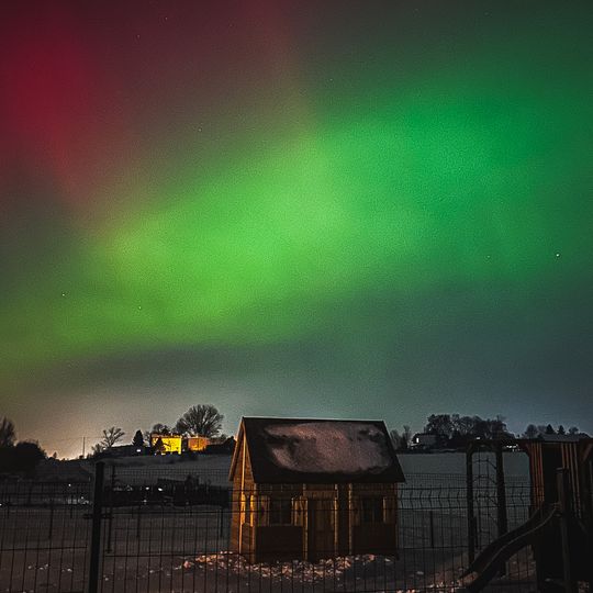 zorza polarna, Pępowo 2026