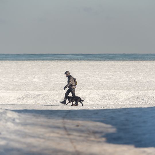 zamarznięta Zatoka Gdańska, Sopot 2026