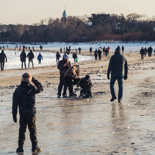 zamarznięta Zatoka Gdańska, Sopot 2026