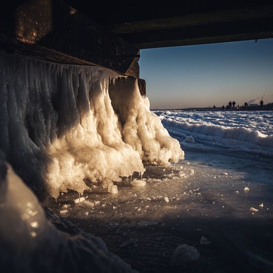 zamarznięta Zatoka Gdańska, Sopot 2026