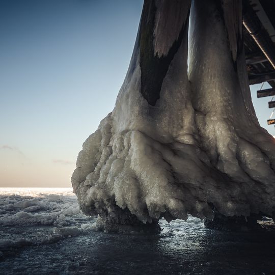 zamarznięta Zatoka Gdańska, Sopot 2026