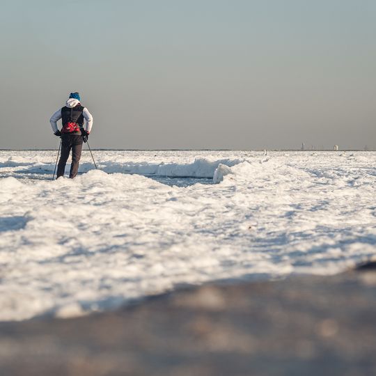 zamarznięta Zatoka Gdańska, Sopot 2026