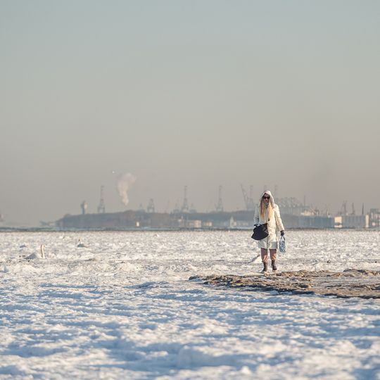 zamarznięta Zatoka Gdańska, Sopot 2026