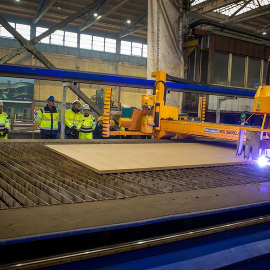 palenie blach pod budowę stacji elektroenergetycznej dla morskiej farmy wiatrowej BC-Wind