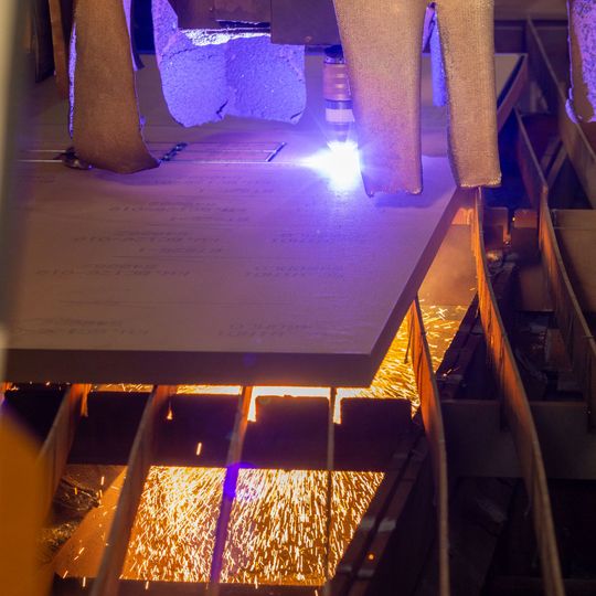 palenie blach pod budowę stacji elektroenergetycznej dla morskiej farmy wiatrowej BC-Wind