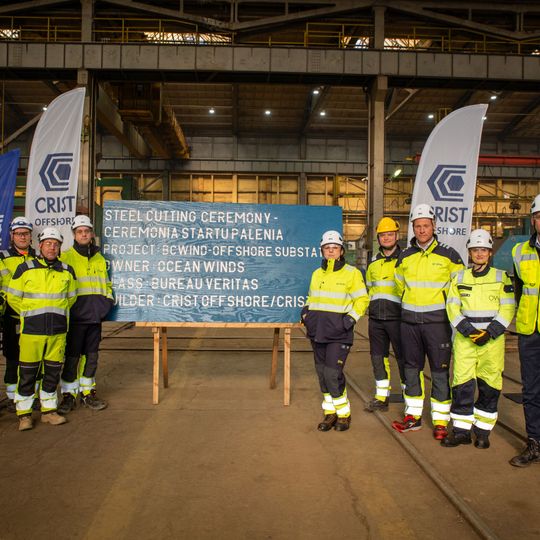 palenie blach pod budowę stacji elektroenergetycznej dla morskiej farmy wiatrowej BC-Wind