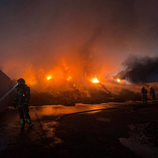 pożar zakładu utylizacji opon, Rożental 2026