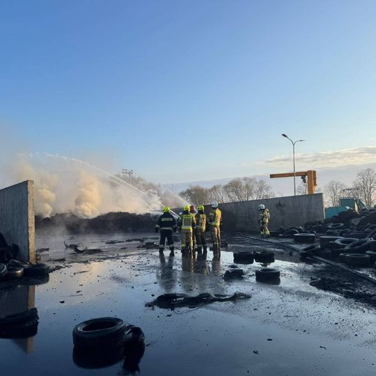pożar zakładu utylizacji opon, Rożental 2026