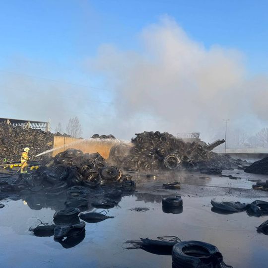pożar zakładu utylizacji opon, Rożental 2026