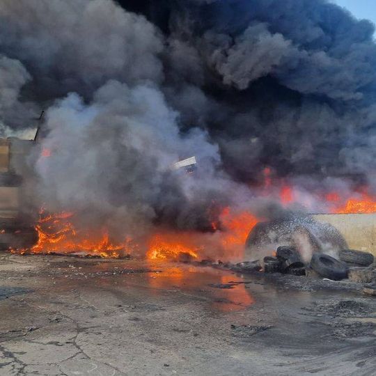 pożar zakładu utylizacji opon, Rożental 2026