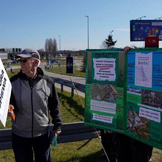 protest pod Ergo Areną w obronie terenów zielonych, Sopot 2026