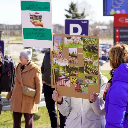 protest pod Ergo Areną w obronie terenów zielonych, Sopot 2026