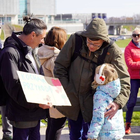 protest pod Ergo Areną w obronie terenów zielonych, Sopot 2026