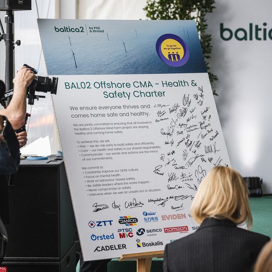 inauguracja budowy morskiej farmy wiatrowej Baltica 2, Gdańsk 2026