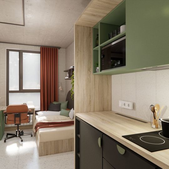 co-living Shed Living, Gdańsk, wizualizacja