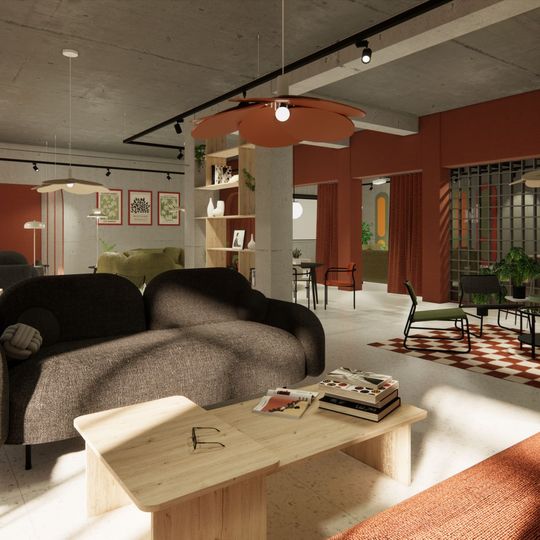 co-living Shed Living, Gdańsk, wizualizacja