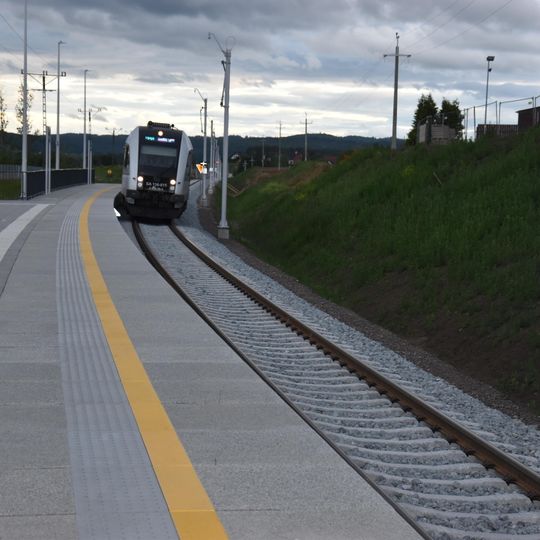 pociąg na trasie Somonino-Kartuzy