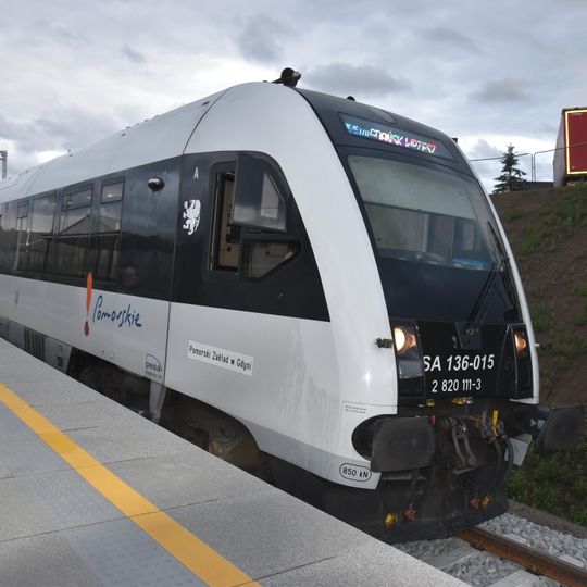 pociąg na trasie Somonino-Kartuzy