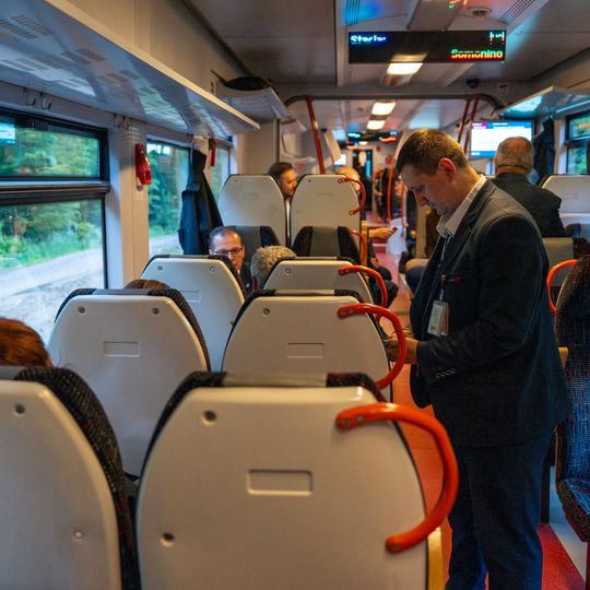 pociąg na trasie Somonino-Kartuzy