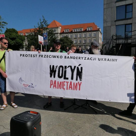 protest na Targu Rybnym, Konferencja na rzecz Odbudowy Ukrainy, Gdańsk 2026