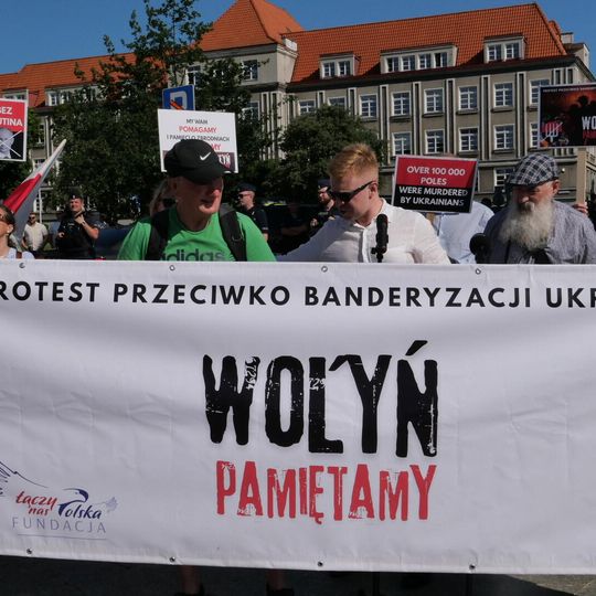protest na Targu Rybnym, Konferencja na rzecz Odbudowy Ukrainy, Gdańsk 2026