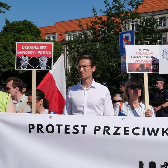 protest na Targu Rybnym, Konferencja na rzecz Odbudowy Ukrainy, Gdańsk 2026