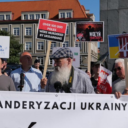 protest na Targu Rybnym, Konferencja na rzecz Odbudowy Ukrainy, Gdańsk 2026