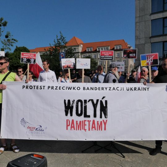 protest na Targu Rybnym, Konferencja na rzecz Odbudowy Ukrainy, Gdańsk 2026