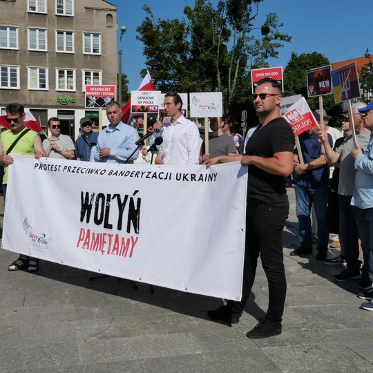 protest na Targu Rybnym, Konferencja na rzecz Odbudowy Ukrainy, Gdańsk 2026