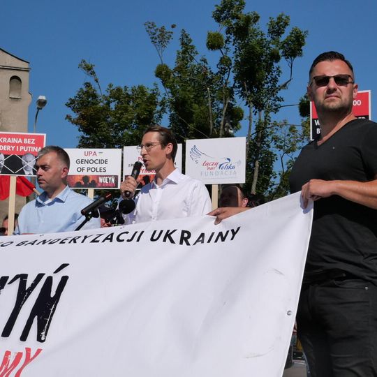 protest na Targu Rybnym, Konferencja na rzecz Odbudowy Ukrainy, Gdańsk 2026