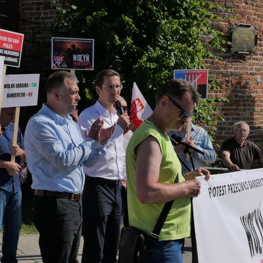 protest na Targu Rybnym, Konferencja na rzecz Odbudowy Ukrainy, Gdańsk 2026