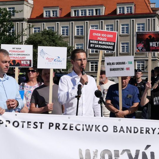 protest na Targu Rybnym, Konferencja na rzecz Odbudowy Ukrainy, Gdańsk 2026