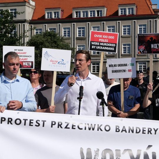 protest na Targu Rybnym, Konferencja na rzecz Odbudowy Ukrainy, Gdańsk 2026