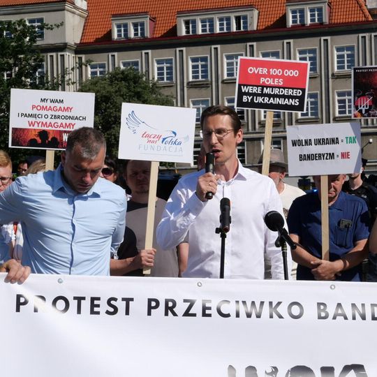 protest na Targu Rybnym, Konferencja na rzecz Odbudowy Ukrainy, Gdańsk 2026
