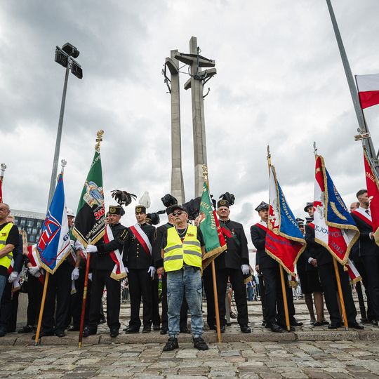 złożenie kwiatów przez Karola Nawrockiego w 46. rocznicę Porozumień Sierpniowych, Gdańsk 2026