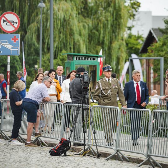 złożenie kwiatów przez Karola Nawrockiego w 46. rocznicę Porozumień Sierpniowych, Gdańsk 2026
