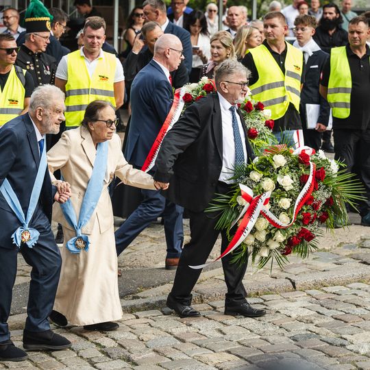 złożenie kwiatów przez Karola Nawrockiego w 46. rocznicę Porozumień Sierpniowych, Gdańsk 2026