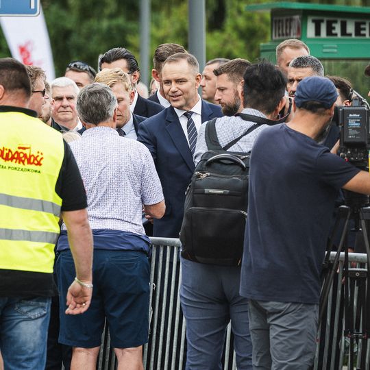 złożenie kwiatów przez Karola Nawrockiego w 46. rocznicę Porozumień Sierpniowych, Gdańsk 2026