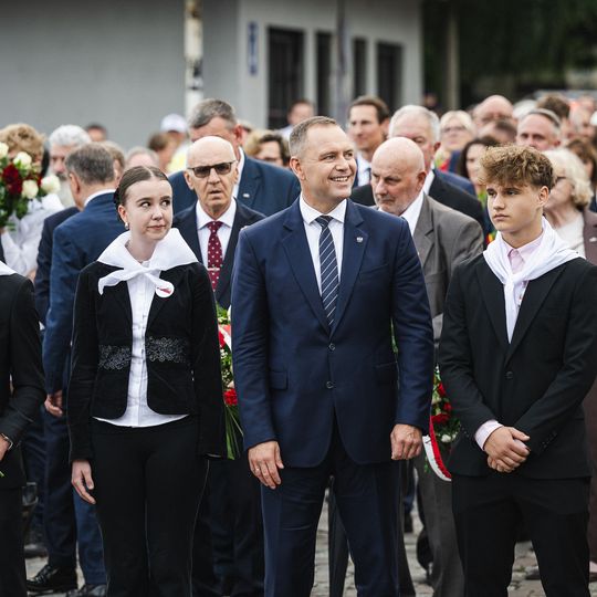 złożenie kwiatów przez Karola Nawrockiego w 46. rocznicę Porozumień Sierpniowych, Gdańsk 2026