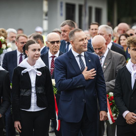 złożenie kwiatów przez Karola Nawrockiego w 46. rocznicę Porozumień Sierpniowych, Gdańsk 2026