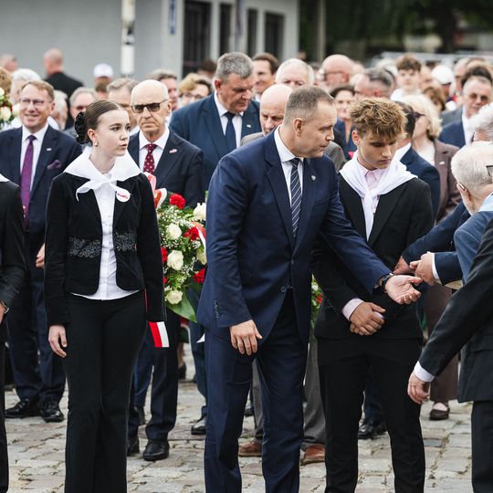złożenie kwiatów przez Karola Nawrockiego w 46. rocznicę Porozumień Sierpniowych, Gdańsk 2026
