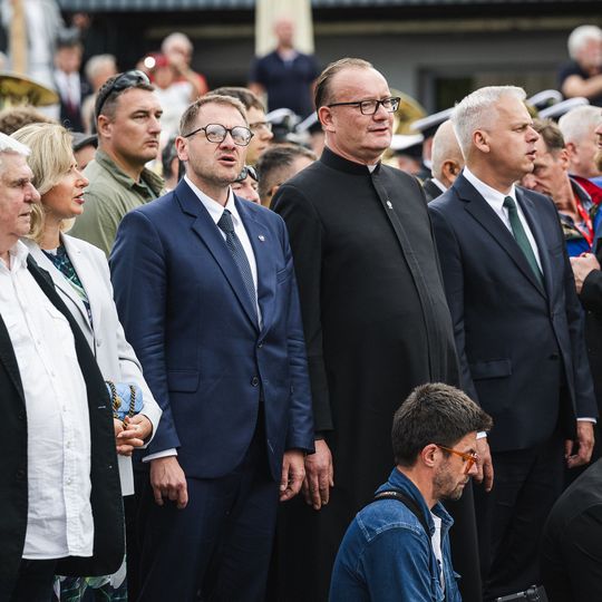 złożenie kwiatów przez Karola Nawrockiego w 46. rocznicę Porozumień Sierpniowych, Gdańsk 2026