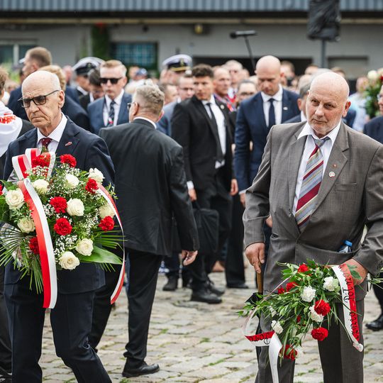 złożenie kwiatów przez Karola Nawrockiego w 46. rocznicę Porozumień Sierpniowych, Gdańsk 2026