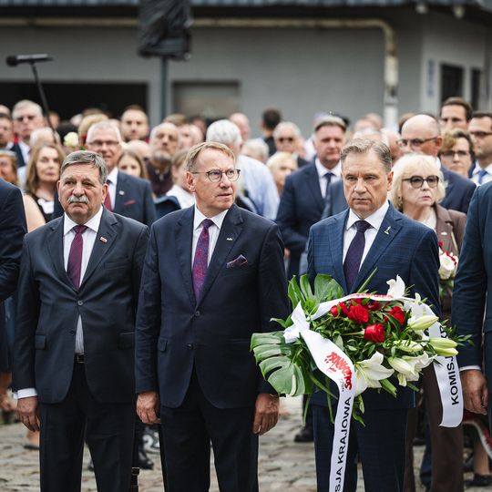 złożenie kwiatów przez Karola Nawrockiego w 46. rocznicę Porozumień Sierpniowych, Gdańsk 2026