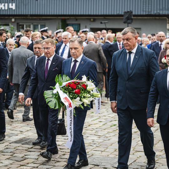 złożenie kwiatów przez Karola Nawrockiego w 46. rocznicę Porozumień Sierpniowych, Gdańsk 2026